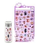 Autocollants 3D pour scrapbooking - Ours Chat Oiseau Lapin Autocollants décoratifs - Pour scrapbooking, scrapbooking, travaux manuels, téléphone portable, ordinateur, bouteille