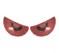Autocollants 3D pour yeux Mystiques pour Voiture pour casque(Red Diamond) | Design œil pour mystique unique, style pour personnalisé, fort, pour carrosserie lisse