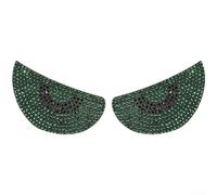Autocollants 3D pour yeux Mystiques Réfléchissants 6,6x3,3cm(Green Diamond) | Design œil pour mystique 3D, strass réfléchissants, visibilité accrue, style unique, 6,6x3,3cm