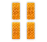 Autocollants 3d Réfractifs - 4r Quattroerre.It - Rectangles Oranges - 50 X 25 Mm - 4 Pièces - Sécurité Accrue