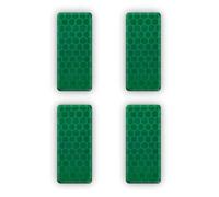Autocollants 3d Réfractifs - 4r Quattroerre.It - Rectangles Verts - 50 X 25 Mm - 4 Pièces - Sécurité Accrue