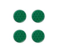 Autocollants 3d Réfractifs Cerlces Verts, 30 X 30 Mm, 4 Pièces