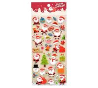 Autocollants 3D réutilisables, 1 feuille, jolis autocollants saisonniers, autocollants de décoration de Noël, utilisation polyvalente, pour enfants, adultes, étui de téléphone, ordinateur portable