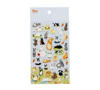 Autocollants 3D Rex London Kawaii Bunny Multicolore 15x9,2 x0,1 cm
