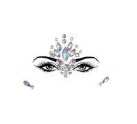 Autocollants 3D Rhinestone Bright Face pour paillettes Maquillage Bijoux Stickers sur le visage Cristaux Gems Bijoux Diamant Décoration ((5)-1 pièce)