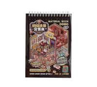 Autocollants 3D Scènes - 19,0 x 13,5 cm - Autocollant réutilisable - Grand livre d'artisanat d'horreur - Autocollants muraux créatifs de Noël - Adultes - Fournitures d'activités interactives pour