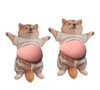 Autocollants 3D - Stickers Souples en Silicone 3D Ventre de Chien,Décalcomanies pour Gourde et Bouteille d'Eau | pour Journal Carnet Cahier Fournitures Scolaires Valise Ordinateur Portable