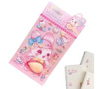 Autocollants 3D sur le thème des dessins animés - Autocollants 3D drôles et doux | Autocollant à effet gonflé tactile Kawaii | Filles Adultes Scrapbooking Téléphone Bouteilles d'eau Ordinateu