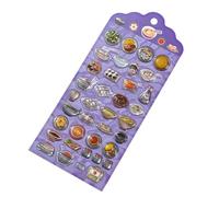 Autocollants 3D sur le Thème Nourriture Mignonne | Décalcomanies Adhésives 3D pour Scrapbooking | Autocollants | pour Décoration Classe, Mur Anniversaire, Ordinateur, Gourde, Téléphone, Skateboard