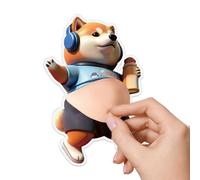 Autocollants 3D ventre doux 9,5 x 1,6 x 12 cm, autocollants de récompense pour chiot de dessin animé, application polyvalente pour agenda, ordinateur portable, bagages, skateboard, salle de classe