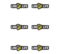 Autocollants : 50 mm, 6 pièces - Line Life Electricien Squelette Mât électrique Autocollant Vinyle