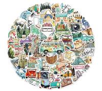 Autocollants 50 pièces Gommettes Stickers Autocollants sur le Thème de l'extérieur Autocollant Vinyle Imperméable pour Enfant Bricolage Scrapbooking Récompense Cadeaux