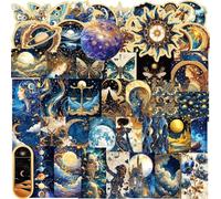 Autocollants 50 Pièces Stickers Aesthetic Vintage Autocollants Autocollants en Vinyle Imperméables Autocollant Aétanche pour les Ordinateur Portable Guitare Bouteille D'eau(Cool Stickers)