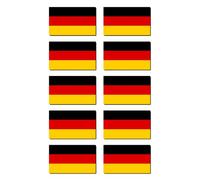 Autocollants : 50 x 30 mm, 10 pièces - Drapeau - Allemagne - pour voiture, ordinateur portable et plus encore