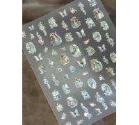 Autocollants 5d En Forme De Diamant Et Fleur Blanche Pour La D¿¿Coration Des Ongles",D¿¿Calcomanies Adh¿¿Sives En Acrylique,Style Japonais Exquis,Kawaii,Accessoires,"1 Pi¿¿Ce - Type 1pcs Ta249-Bkg