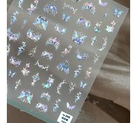 Autocollants 5d En Forme De Diamant Et Fleur Blanche Pour La D¿¿Coration Des Ongles",D¿¿Calcomanies Adh¿¿Sives En Acrylique,Style Japonais Exquis,Kawaii,Accessoires,"1 Pi¿¿Ce - Type 1pcs Ta248-Bkg