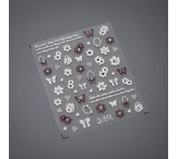 Autocollants 5d En Forme De Diamant Et Fleur Blanche Pour La D¿¿Coration Des Ongles",D¿¿Calcomanies Adh¿¿Sives En Acrylique,Style Japonais Exquis,Kawaii,Accessoires,"1 Pi¿¿Ce - Type 1pcs Tl-022