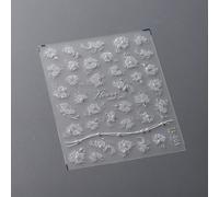 Autocollants 5d En Forme De Diamant Et Fleur Blanche Pour La D¿¿Coration Des Ongles",D¿¿Calcomanies Adh¿¿Sives En Acrylique,Style Japonais Exquis,Kawaii,Accessoires,"1 Pi¿¿Ce - Type 1pcs Tl-005