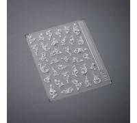 Autocollants 5d En Forme De Diamant Et Fleur Blanche Pour La D¿¿Coration Des Ongles",D¿¿Calcomanies Adh¿¿Sives En Acrylique,Style Japonais Exquis,Kawaii,Accessoires,"1 Pi¿¿Ce - Type 1pcs Tl-015