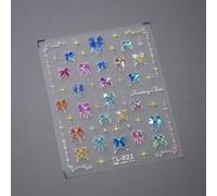 Autocollants 5d En Forme De Diamant Et Fleur Blanche Pour La D¿¿Coration Des Ongles",D¿¿Calcomanies Adh¿¿Sives En Acrylique,Style Japonais Exquis,Kawaii,Accessoires,"1 Pi¿¿Ce - Type 1pcs Tl-021