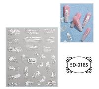 Autocollants 5D Pour Nail Art 1 Feuille Autocollants Auto-adhésifs En Relief Pour Femmes Fournitures D'art Acryliques À Faire Soi-même