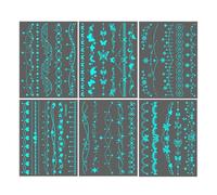 Autocollants - 6 Pièces Autocollants Étoiles Imperméables Pour | Art Corporel pour Carnaval Anniversaire Piscine Halloween Plage Adultes Mains Sports Cosplay Mariage Fête