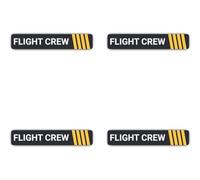 Autocollants : 75 mm, 4 pièces - Flight Crew Vinyle Stickers Pilot Bagages Airline Crew