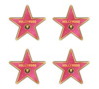 Autocollants : 75 mm, lot de 4 - Ensemble d'autocollants motif étoiles Hollywood en vinyle 75 mm pack de 4 souvenirs de voyage décoration