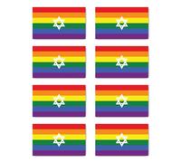 Autocollants : 75 x 45 mm - Drapeau - LGBTQ Israël - LGBTQ - pour voiture, ordinateur portable et plus encore