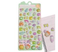 Autocollants à bulles - Dessin animé drôle réutilisable | Autocollants adhésifs en forme d'animaux - pour scrapbooking, journal, artisanat, étui de téléphone, ordinateur, bloc-notes, papeterie