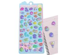 Autocollants à bulles | Dessin animé drôle réutilisable, autocollants décoratifs animaux de bricolage autocollants - pour fête d' salle de classe, journalisation, scrapbooking, étui pour