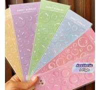 Autocollants à bulles transparents, matériaux décoratifs pour le scrapbooking, autocollants ronds pour décorer le journal/cahier/agenda, convient pour la papeterie et la tenue de journal PET