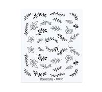 Autocollants À Eau Pour Décoration Des Ongles",1 Feuille,Motif Bouquet De Lavande,Fleurs D'été,Feuilles,Transfert,"Nail Art - Type X003