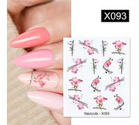 Autocollants À Eau Pour Décoration Des Ongles",1 Feuille,Motif Bouquet De Lavande,Fleurs D'été,Feuilles,Transfert,"Nail Art - Type X093