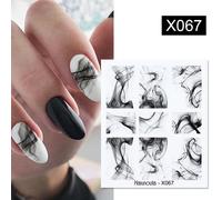 Autocollants À Eau Pour Décoration Des Ongles",1 Feuille,Motif Bouquet De Lavande,Fleurs D'été,Feuilles,Transfert,"Nail Art - Type X067