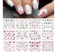 Autocollants À Eau Pour Décoration Des Ongles",Lettres D'amour,Motif Floral,Pour Inscription,Nail Art,Conseils Glbn1489-1500,"12 Pièces - Type [Bn2329]-2340