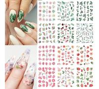 Autocollants À Eau Pour Décoration Des Ongles",Lettres D'amour,Motif Floral,Pour Inscription,Nail Art,Conseils Glbn1489-1500,"12 Pièces - Type [Bn1777]-1788