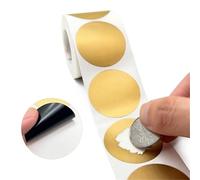 Autocollants à gratter 300 pièces/rouleau argent doré, étiquettes rondes à gratter, faites à la main for la papeterie de jeu, DIY bricolage(Gold Circles)