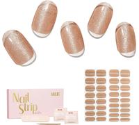 Autocollants À Ongle 34pcs Gel Vernis Adhésif Semi-Permanents Extra Long Finition Brillante Et Durable Nail Art Decal Strip Nail Stickers Pour Femmes Filles (Be With You)