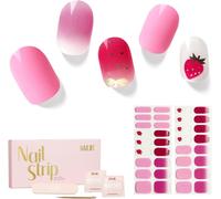 Autocollants À Ongle 34pcs Gel Vernis Adhésif Semi-Permanents Extra Long Finition Brillante Et Durable Nail Art Decal Strip Nail Stickers Pour Femmes Filles (Be With You)