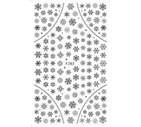 Autocollants À Ongle Autocollants D'Ongle De Colle Arrière De Flocons De Neige D'Hiver De Noël Blanc Noir Bleu Or,F282Noir