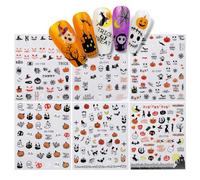 Autocollants à ongles amusants et élégants pour Noël Halloween Colle Nail Art Décalcomanie Manucure Vacances Décorations de fête Transferts Motifs de vacances Décorations de fête Complétez votre