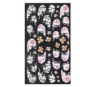 Autocollants à ongles blancs pour l'art 5D Autocollant en relief en dentelle Motif pur et élégant Décalcomanies de décoration en relief