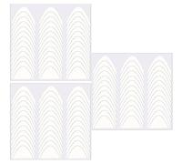 Autocollants À Ongles De Pointe Français | 1368 Autocollants French Manucure Strip De Manucure | Autocollants Blancs À Clou | Bandes De Manucure Française, Outils De Pochoir De Décoration, Trois Forme