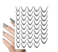 Autocollants À Ongles De Pointe Français - Décalcomanies De Conception De La Lune, Art Du Doigt De L'auto-adhésif, Décorations De Manucure Chic | Kit D'accessoires De Beauté, Conseils Élégants Durable