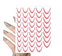 Autocollants À Ongles De Pointe Français - Décalcomanies De Conception De La Lune, Art Du Doigt De L'auto-adhésif, Décorations De Manucure Chic | Kit D'accessoires De Beauté, Conseils Élégants Durable