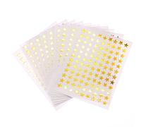 Autocollants À Paillettes Plaqués Or Pour Enfants,Étiquette D'éloge Pour Mère Et Enseignant,Autocollant D'amour Étoile À Cinq Branches,10 Feuilles/Paquet #L