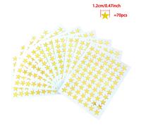 Autocollants À Paillettes Plaqués Or Pour Enfants,Étiquette D'éloge Pour Mère Et Enseignant,Autocollant D'amour Étoile À Cinq Branches,10 Feuilles/Paquet #J