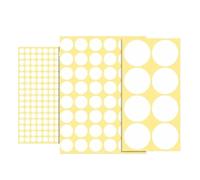 Autocollants à points colorés, 60 feuilles d'étiquettes adhésives rondes blanches, DIY bricolage(6mm 24480pc)