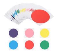 Autocollants à points ronds auto-adhésifs multicolores, 42/60 pièces, 15,2 cm, effaçables à sec for sol(42Pcs Pink)
